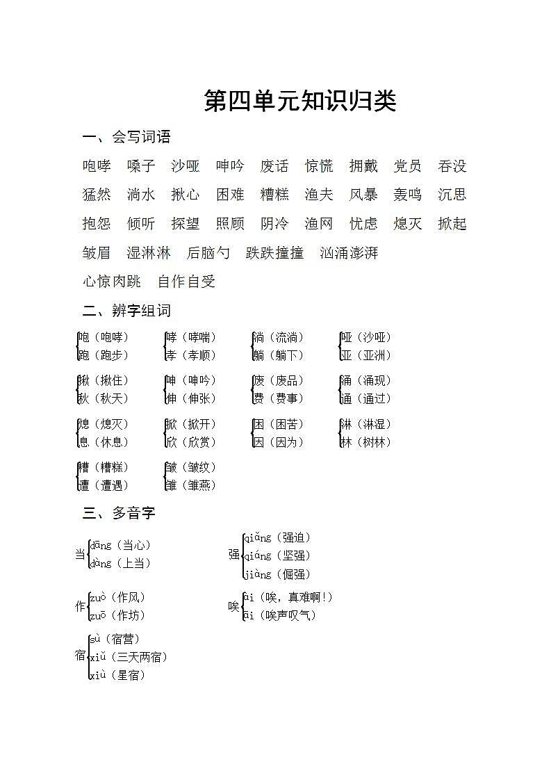 部编版语文六上  语文园地四  课件+教案+单元知识归纳+单元测评01