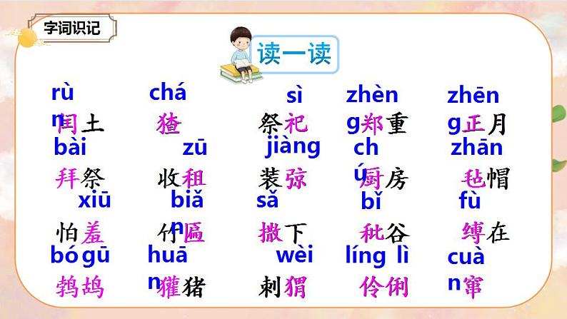 25《少年闰土》 课件+教案+导学案课件+练习+音视频素材05