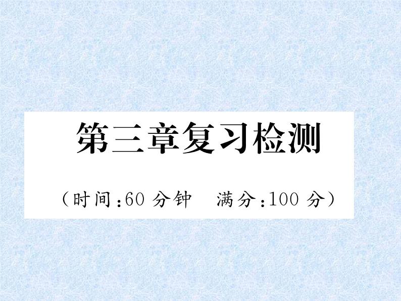 小升初语文总复习精练课件－第3章 词语 复习检测｜人教新课标 (共30张PPT)01