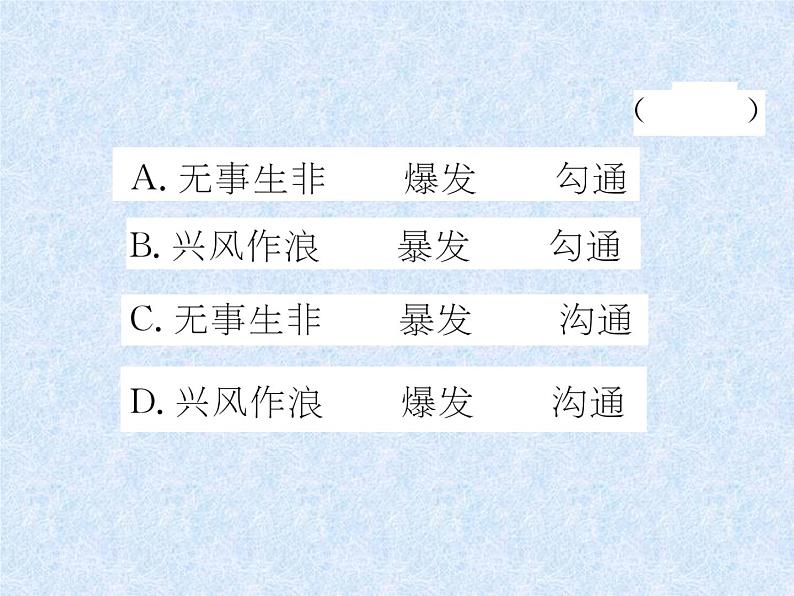 小升初语文总复习精练课件－第3章 词语 复习检测｜人教新课标 (共30张PPT)05