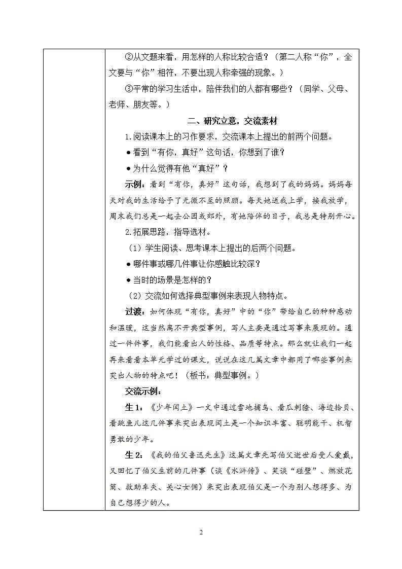 部编版语文六上 习作八：有你，真好  课件+教案+音视频素材02