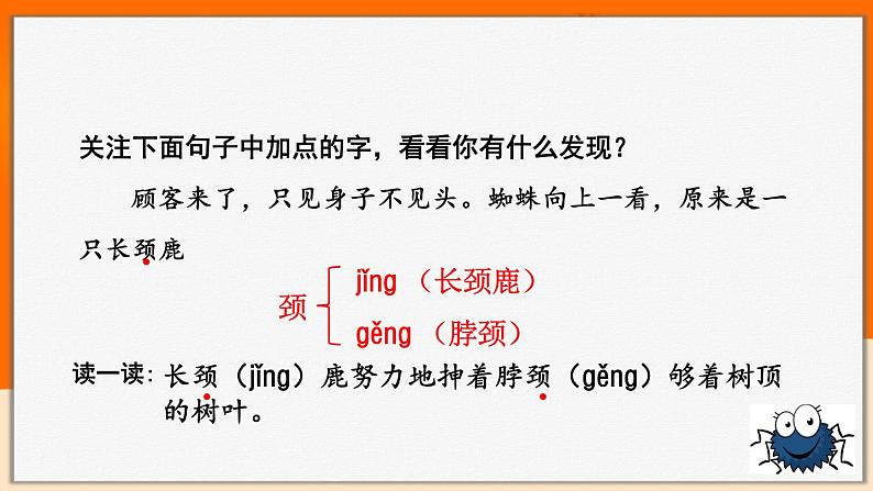 人教部编版二年级语文下册第7单元第20课——《蜘蛛开店》课文解析课件第8页