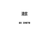 部编版五年级语文下册----12.清贫课件PPT
