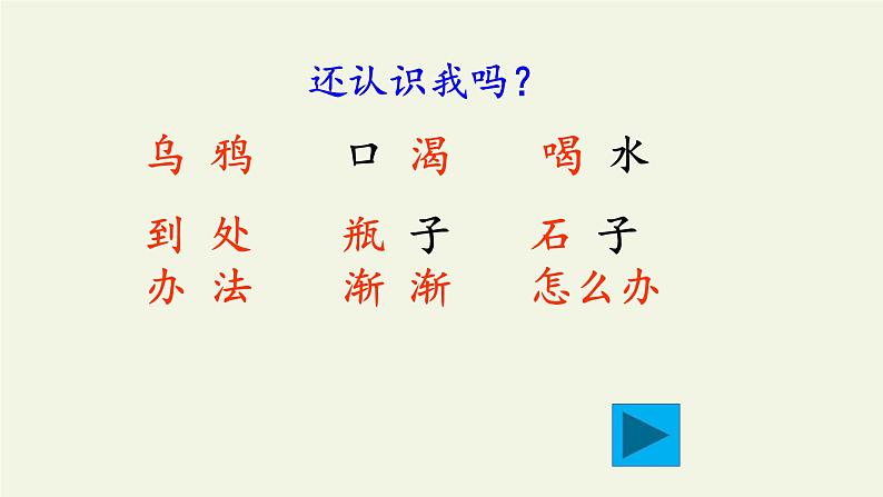 部编版小学语文一年级上册13乌鸦喝水(40)课件第2页