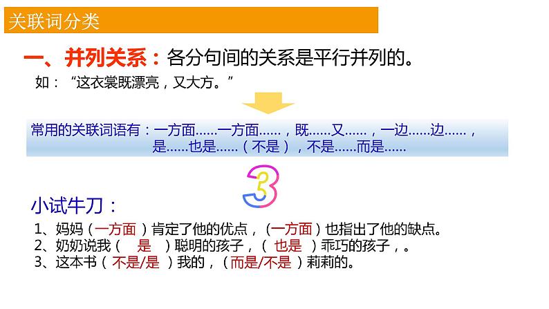 小学四年级下册词语专题——关联词综合运用 课件第5页