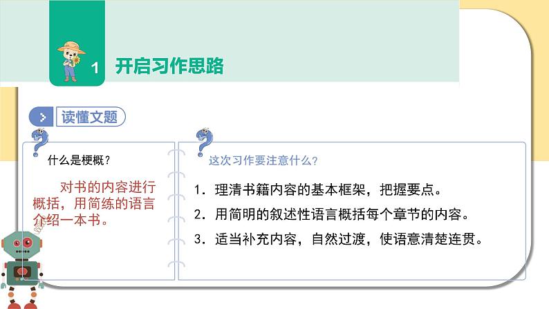 部编版语文六年级下册  习作二：写作品梗概  课件PPT05
