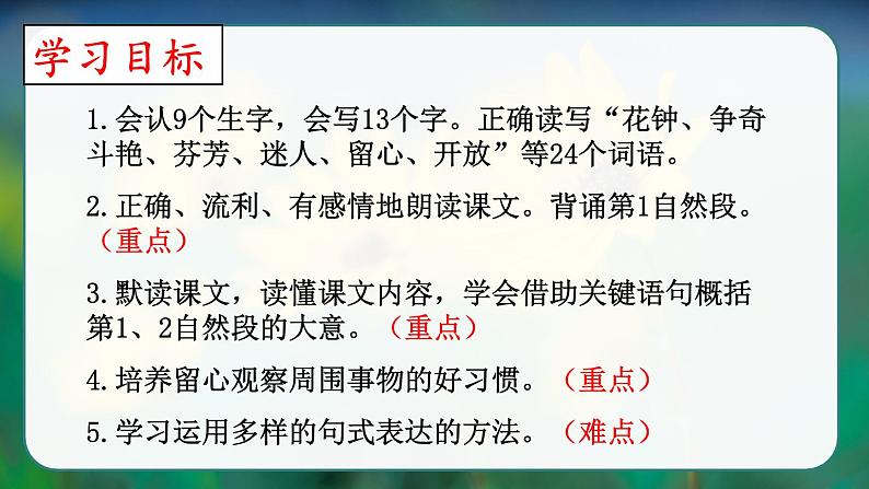 部编版三年级下册语文《花钟》　课件第4页