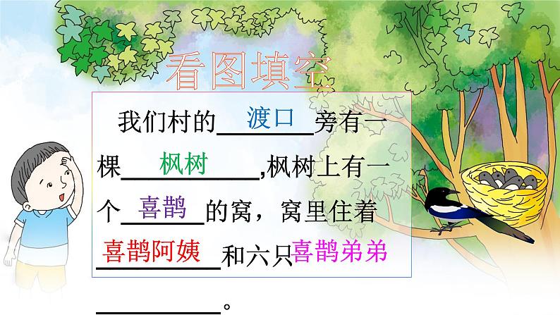 小学语文人教课标版（部编）二年级下册枫树上的喜鹊2课件第2页