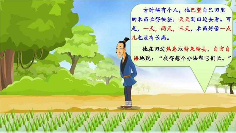 小学语文人教课标版（部编）二年级下册揠苗助长2课件08