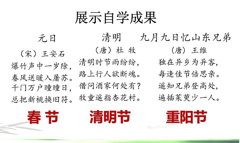 小学语文人教课标版（部编）三年级下册综合性学习：中华传统节日 1课件PPT02