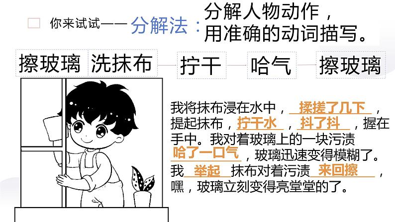 小学五年级语文下册作文指导——动作描写课件PPT第7页