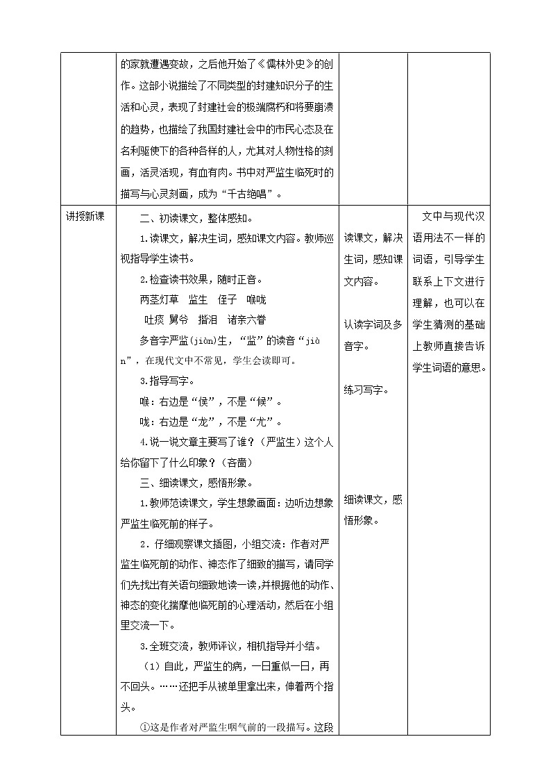 部编版五年级语文下册--13.《人物描写一组——两茎灯草》教案第2页
