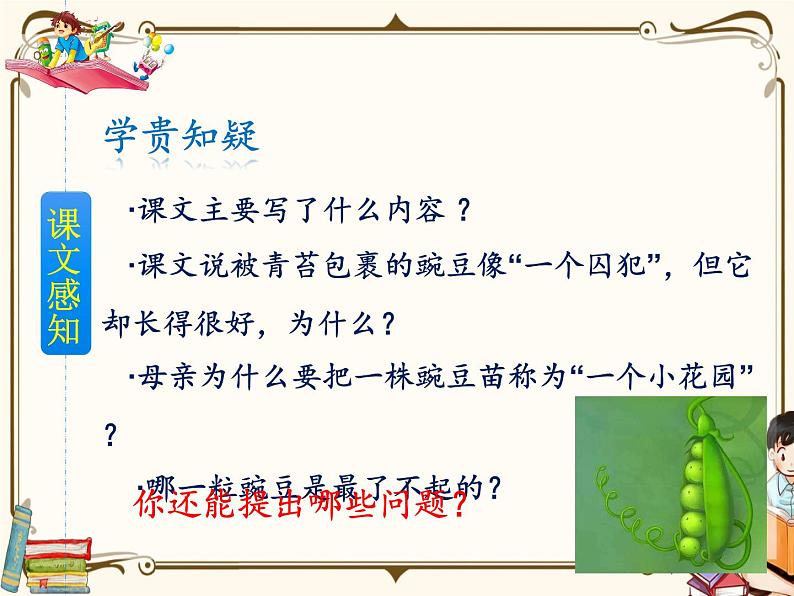 人教部编版四年级上册第二单元——5 一个豆荚里的五粒豆课件+教案+反思+生字+朗读】08