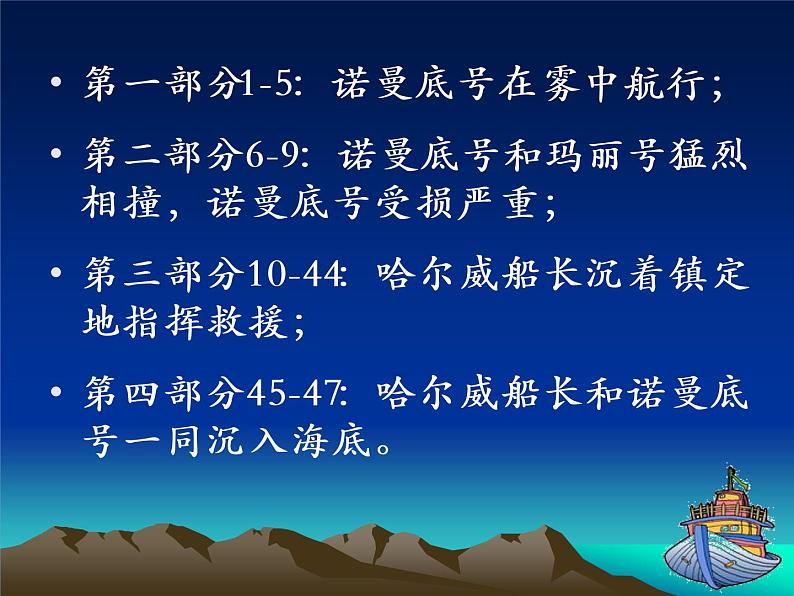 人教部编版语文四下-23“诺曼底”号遇难记 课件05