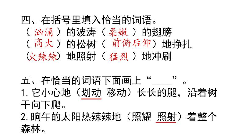 四年级下册语文作业课件-2.5琥珀 部编版第3页