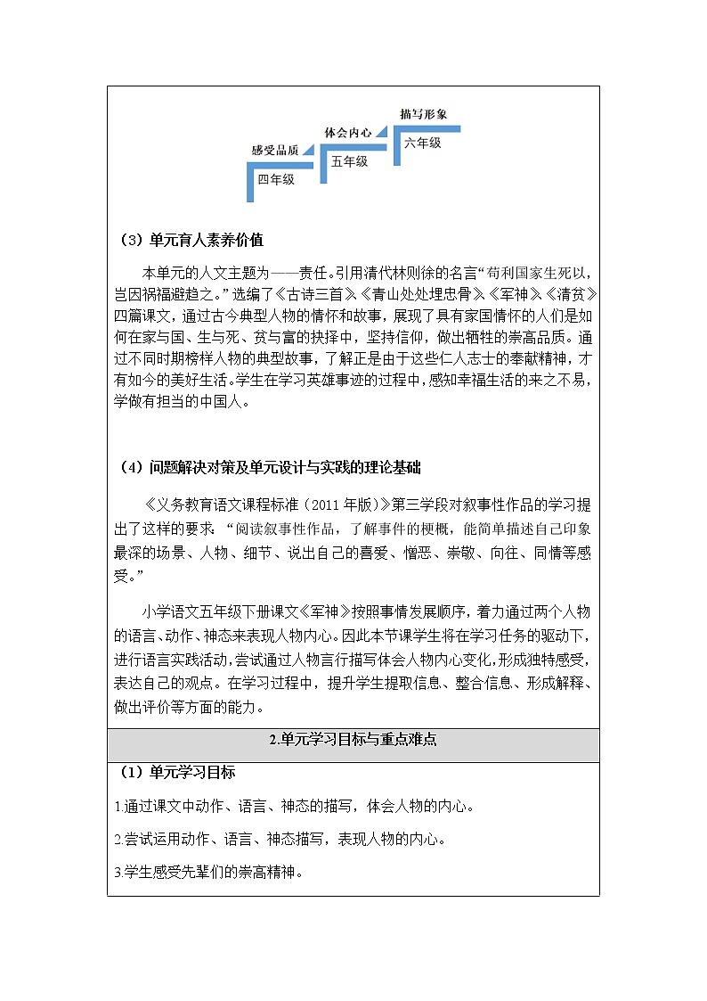 11.军神 （教案）-2021-2022学年语文五年级下册02