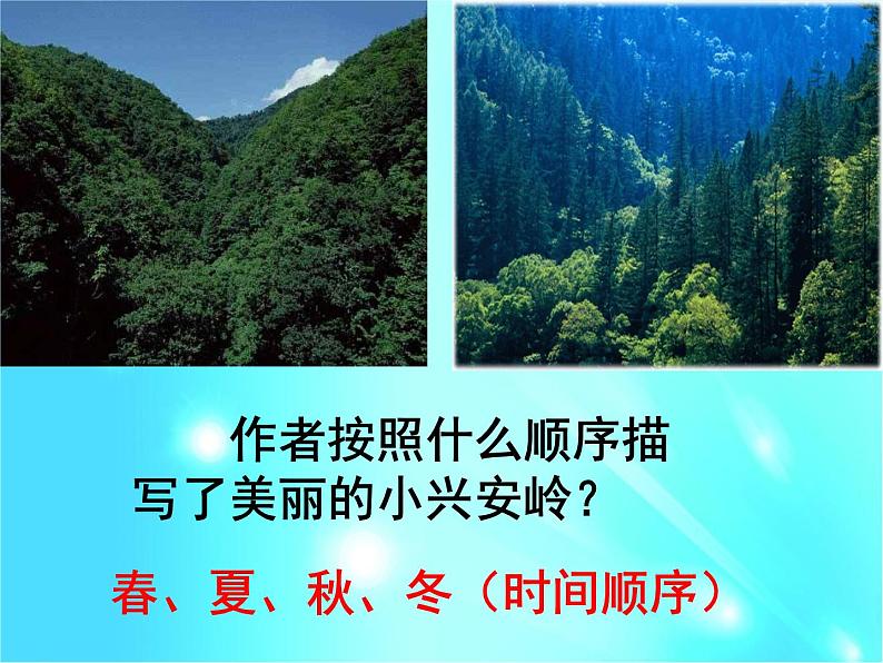 小学语文人教2011课标版（部编）三年级上册（2018年7月第1版）美丽的小兴安岭 课件03