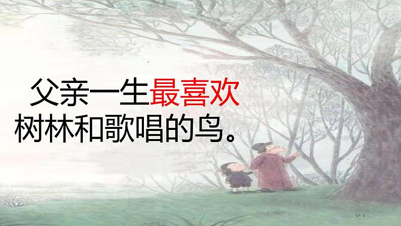 小学语文人教课标版（部编）三年级上册《父亲、树林和鸟》 课件第4页