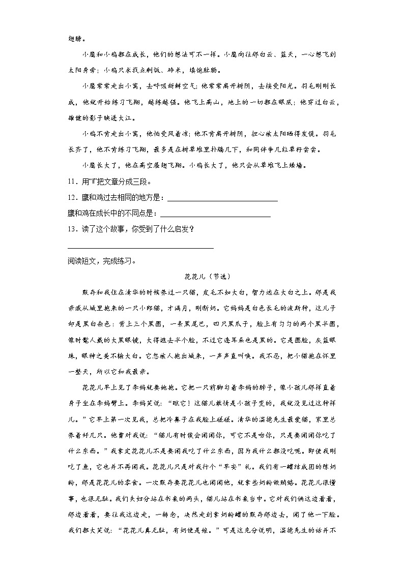 期中测试（试题）-2021-2022学年语文四年级下册第3页