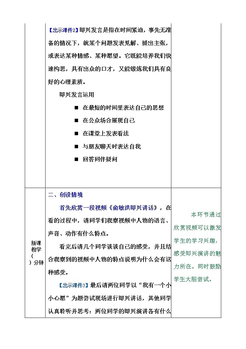 小学语文人教部编版 六年级下册 第一单元口语交际：即兴发言教案第2页