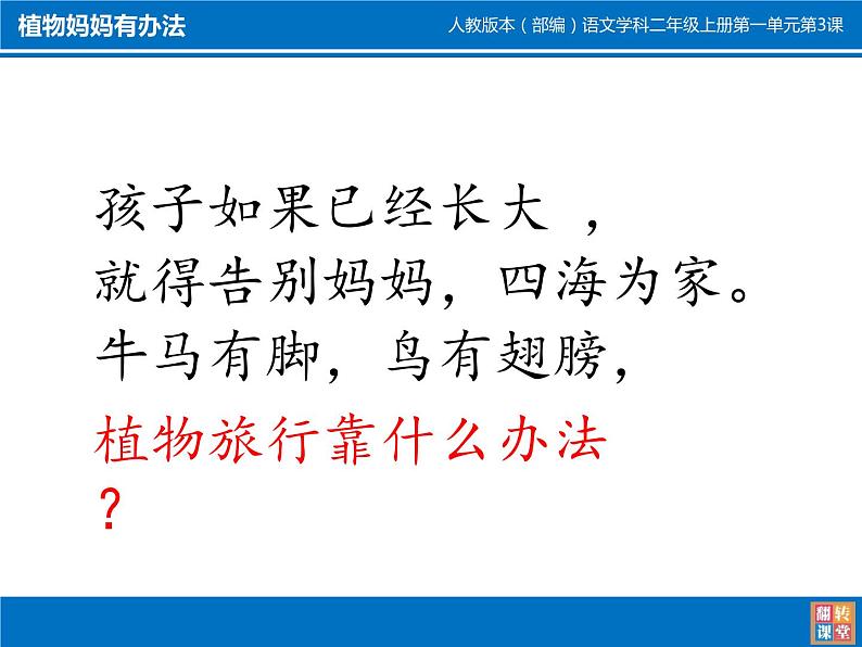 小学语文人教2011课标版（部编） 二年级上册植物妈妈有办法 课件02