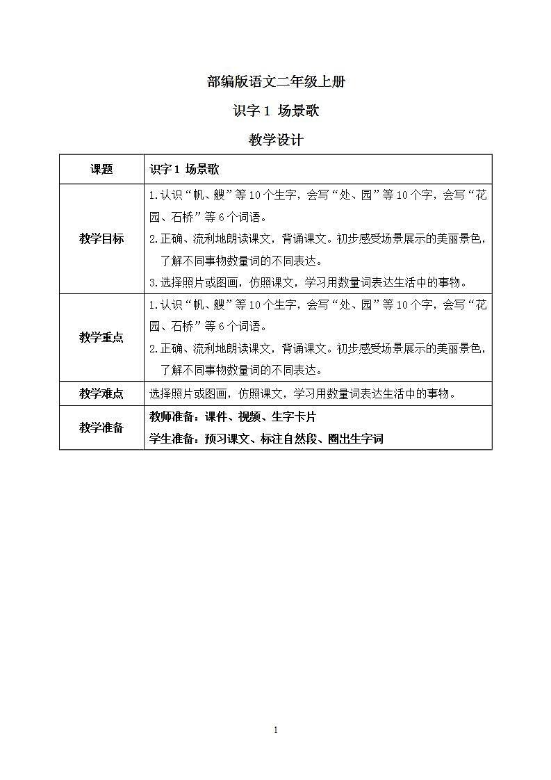 识字1《场景歌》课件PPT+生字课件+教案+音视频素材01