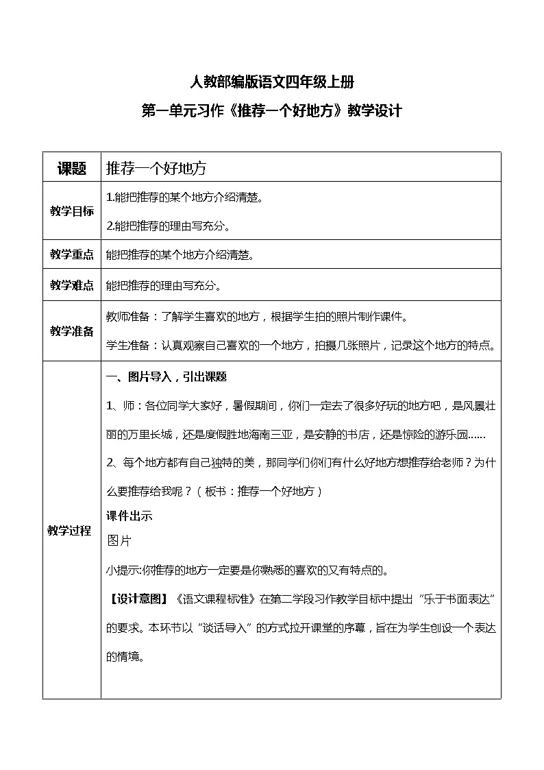 习作《推荐一个好地方》课件PPT+教案01