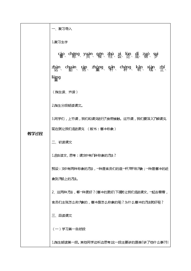 4.《曹冲称象》（第二课时） 课件+教案+同步练习02