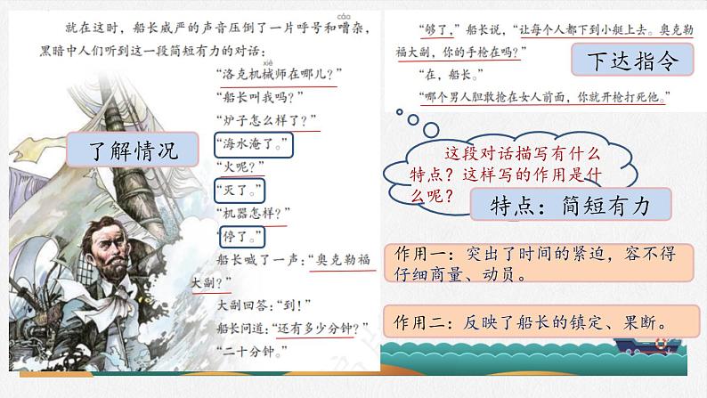 部编版语文四年级下册第七单元23课《“诺曼底号”遇难记》（第二课时）课件ppt第8页