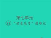 2022春四年级语文下册第七单元23诺曼底号遇难记习题课件新人教版(1)