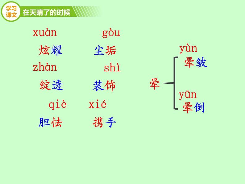 部编版小学语文四下 12在天晴了的时候 课件02