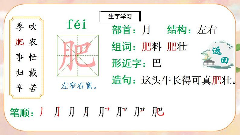 识字4《田家四季歌》课件PPT+生字课件+教案+音视频素材05