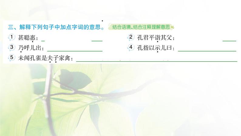 人教版语文五年级下册(部编版)第八单元作业PPT课件03