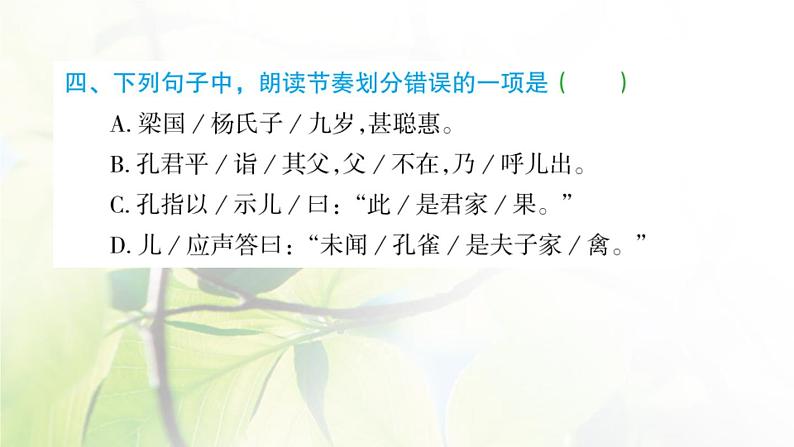 人教版语文五年级下册(部编版)第八单元作业PPT课件04