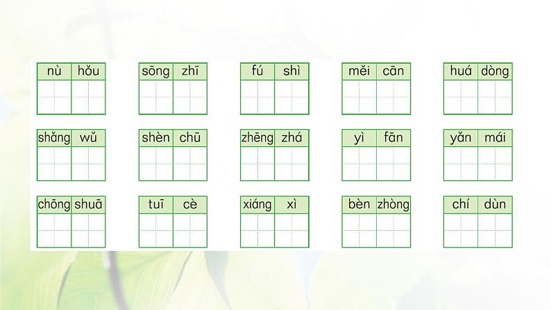 人教版语文四年级下册(部编版)第二单元作业PPT课件02