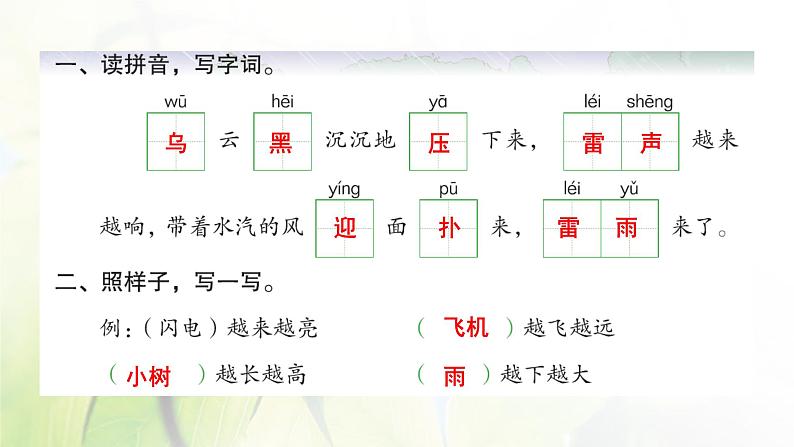 16 雷雨作业课件第2页