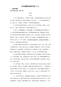 小升初课外阅读（二）-2021-2022学年语文六年级下册练习题