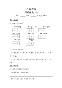 人教部编版五年级下册梅花魂课堂检测