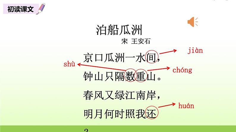 人教版语文六年级下册(部编版)6泊船瓜洲教学课件第5页