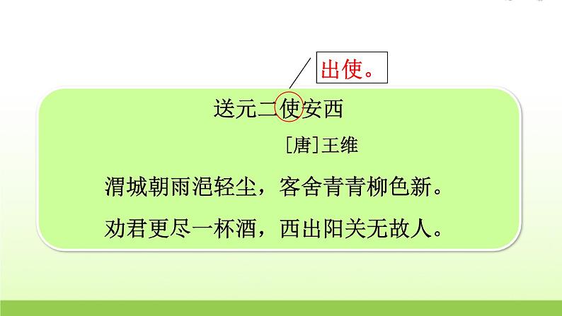 人教版语文六年级下册(部编版)2送元二使安西教学课件03