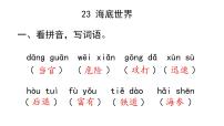 2021学年第七单元23 海底世界作业ppt课件