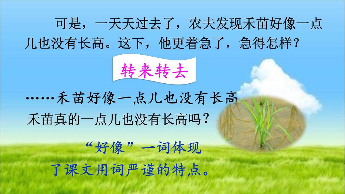 人教部编二年级语文下册   第五单元   12 寓言二则 揠苗助长课件PPT第5页