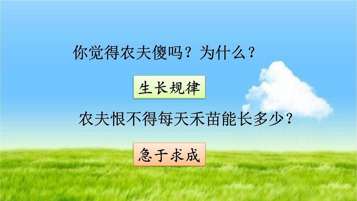 人教部编二年级语文下册   第五单元   12 寓言二则 揠苗助长课件PPT第8页