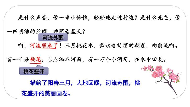 人教(部编)版语文四年级下册4 三月桃花水教学课件08