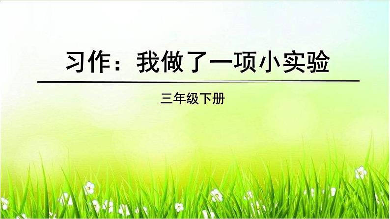 人教(部编)版语文三年级下册习作、语文园地四教学课件01