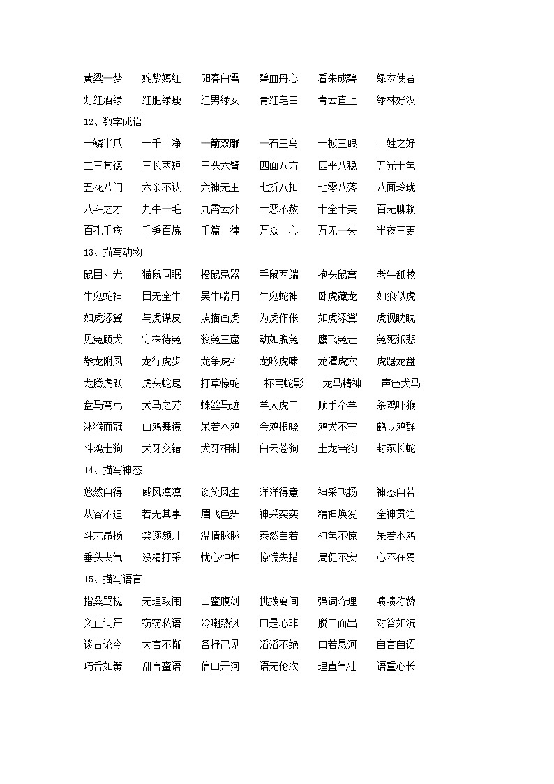 小学语文知识集锦之《词语归类》第3页