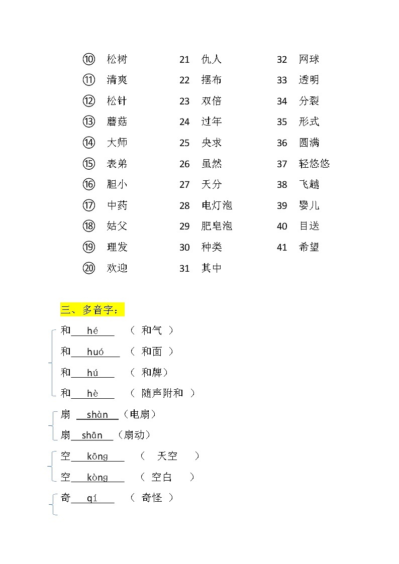 部编版语文三年级第六单元总结02