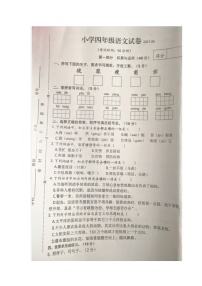 江苏省镇江市2020-2021学年第二学期四年级语文期末试卷（图片版  无答案）