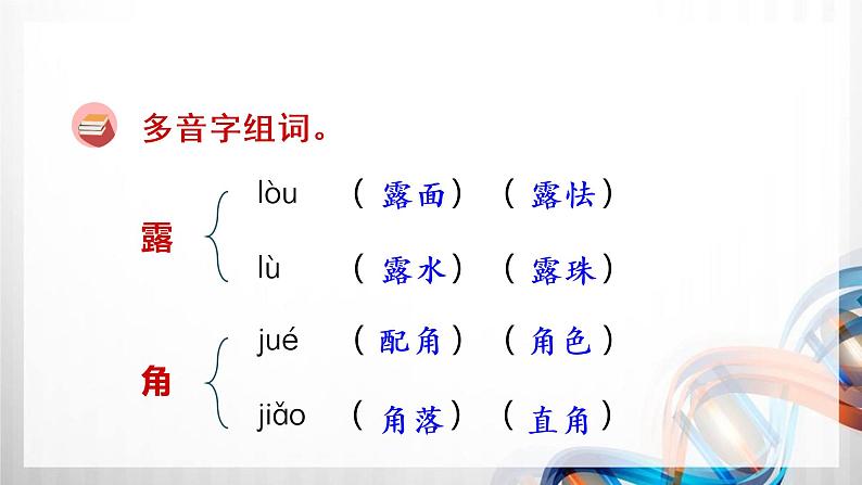 人教版统编教材四年级语文上册（第六单元）复习课件第4页