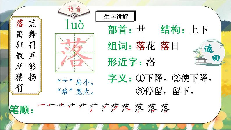 2《花的学校学》课件PPT+生字课件+教案+音视频素材03